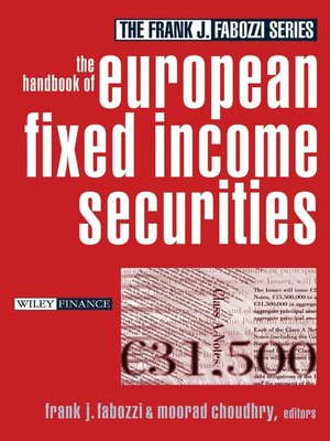 cover image of The Handbook of European Fixed Income Securities